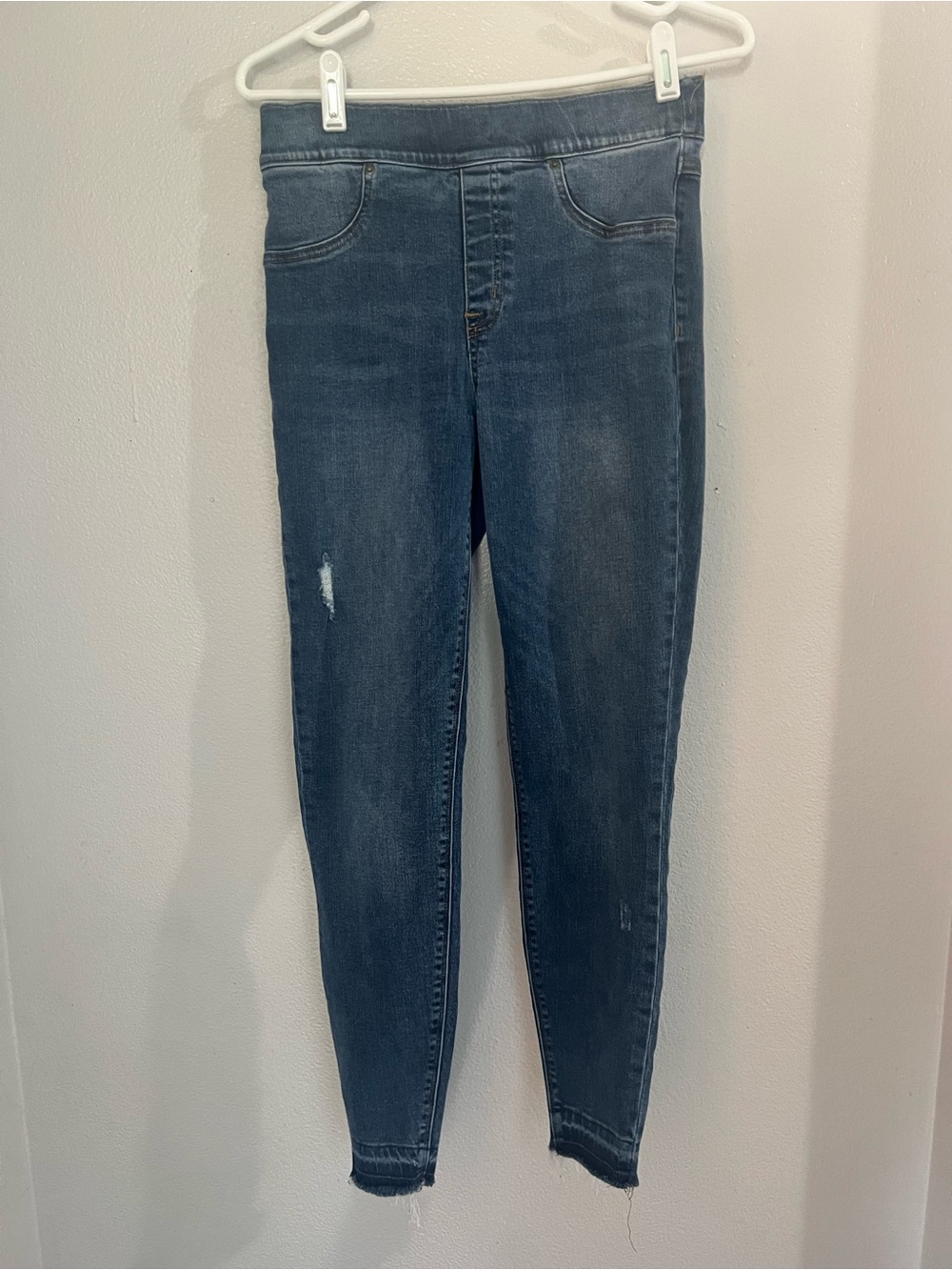 SPANX Blue Skinny Stretch Jeans Sculpting High Rise Size medium